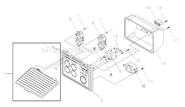 Page B Diagram and Parts List for 030208-2  Briggs and Stratton Generator